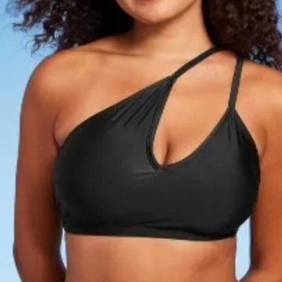 wild fable Other - NWT Wild Fable Women's Cut Out One Shoulder Bikini Top Black